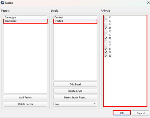 Figure: Assigning animals to the group